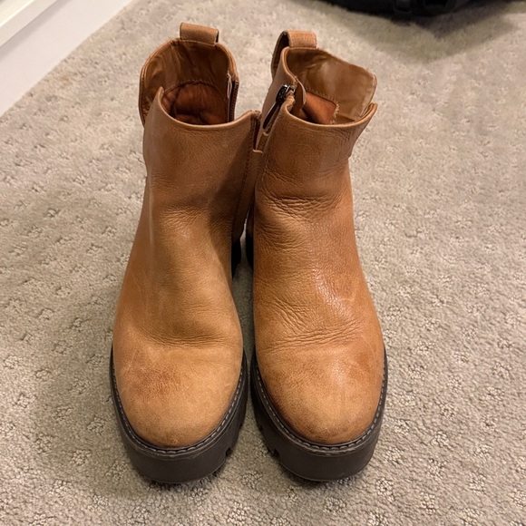 Franco Sarto Brown Ankle Boots - Picture 2 of 5